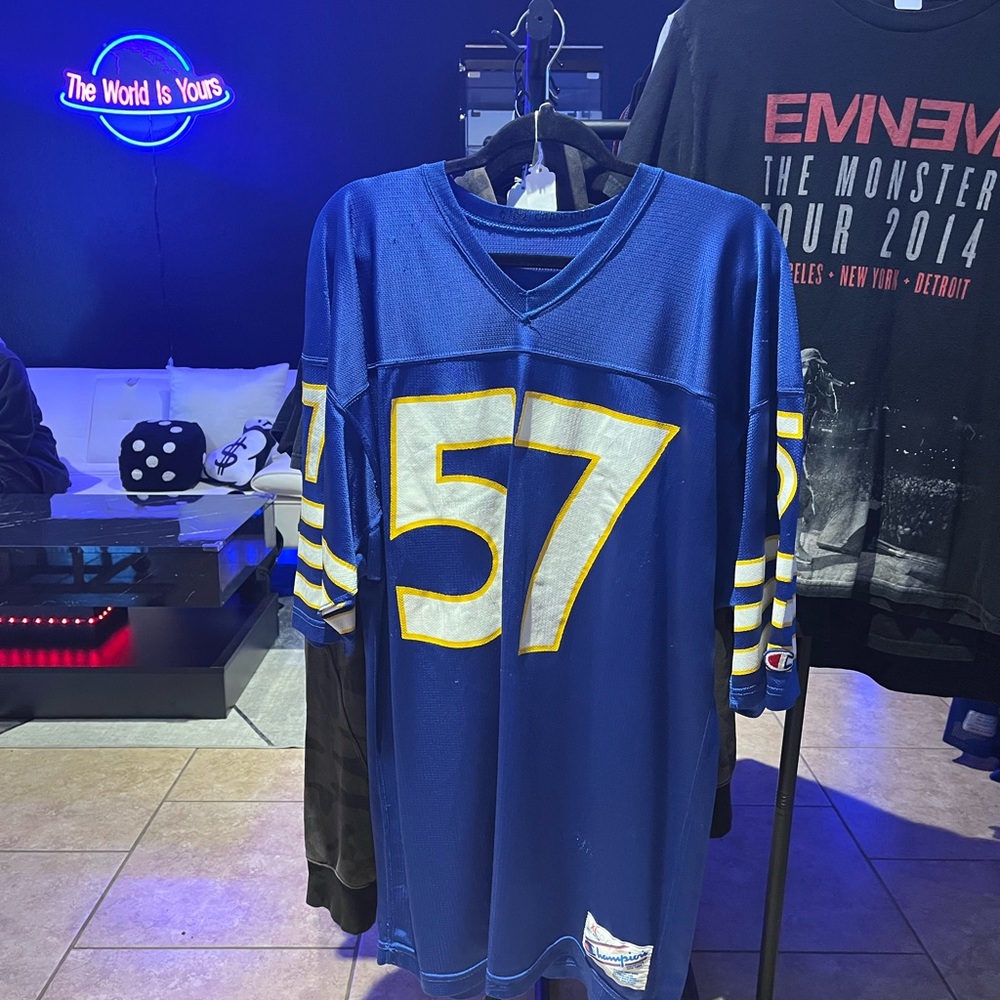 vintage San Diego Chargers Football Jersey featuring the number 57